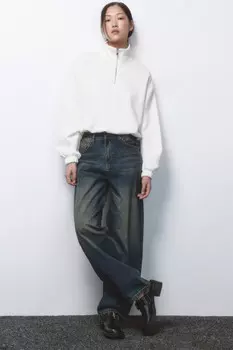 Джинсы barrel fit с высокой посадкой