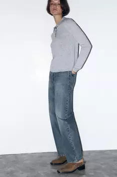 Джинсы barrel fit с высокой посадкой