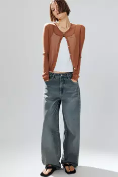 Джинсы barrel fit с вытачками на коленях