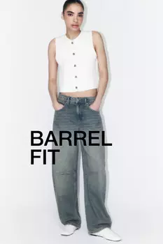 Джинсы barrel fit со средней посадкой