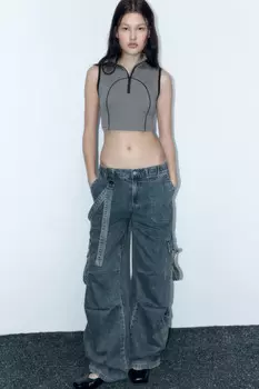 Джинсы cargo fit на низкой посадке