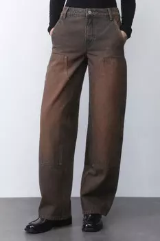 Джинсы cargo fit с накладными карманами