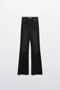 Джинсы flare расклешенные с разрезами