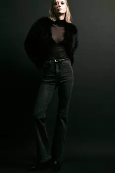 Джинсы flare расклешенные с высокой посадкой