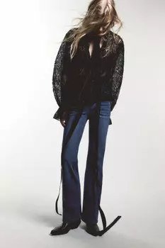 Джинсы flare расклешенные с высокой посадкой