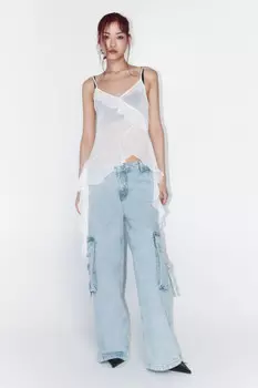 Джинсы карго с низкой посадкой