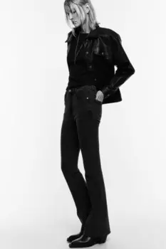 Джинсы клеш с высокой посадкой