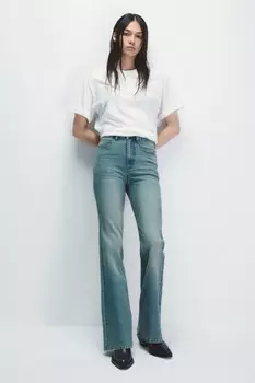 Джинсы клеш с высокой посадкой