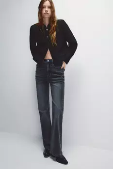 Джинсы клеш с высокой посадкой