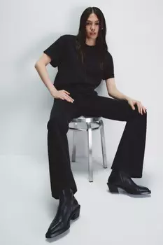 Джинсы клеш с высокой посадкой