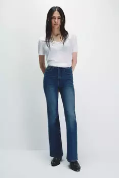 Джинсы клеш с высокой посадкой