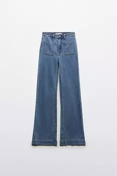 Джинсы клеш с высокой посадкой