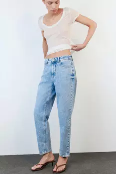 Джинсы mom fit с высокой посадкой