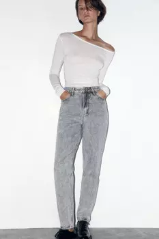 Джинсы mom fit с высокой посадкой