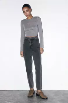 Джинсы mom fit с высокой посадкой