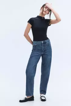 Джинсы mom fit с высокой посадкой