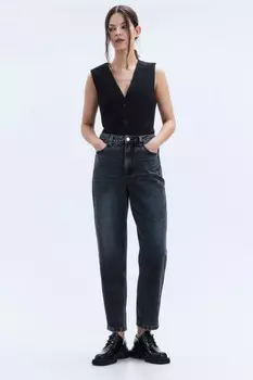 Джинсы mom fit с высокой посадкой