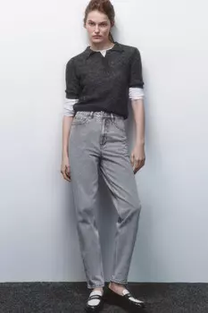 Джинсы mom fit с высокой посадкой