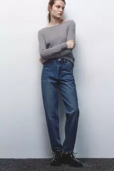 Джинсы mom fit с высокой посадкой