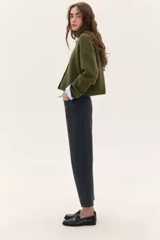 Джинсы mom fit укороченные