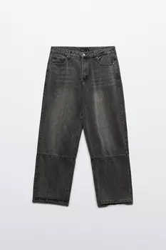 Джинсы прямые с вареным эффектом