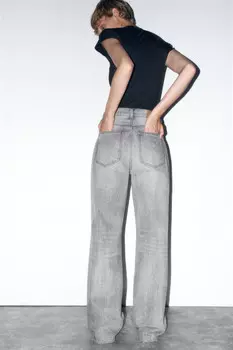 Джинсы прямые с высокой посадкой