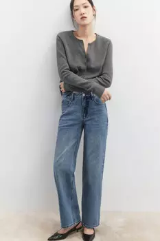 Джинсы прямые со средней посадкой