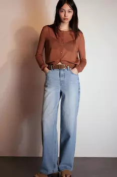 Джинсы прямые со средней посадкой