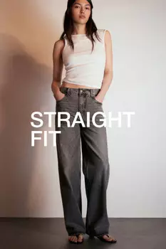 Джинсы прямые со средней посадкой