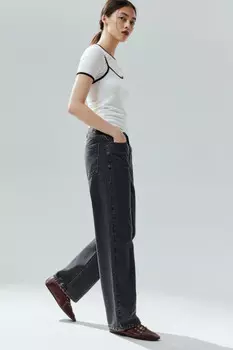 Джинсы прямые со средней посадкой