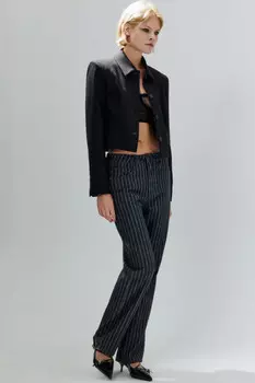 Джинсы прямые в полоску