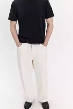 Джинсы широкие базовые со средней посадкой