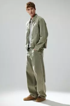 Джинсы широкие с вареным эффектом