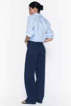 Джинсы широкие с высокой посадкой