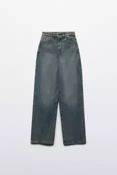 Джинсы широкие с высокой посадкой