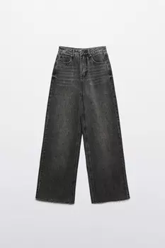 Джинсы широкие с высокой посадкой