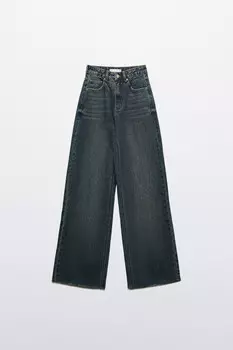 Джинсы широкие с высокой посадкой