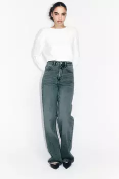 Джинсы широкие с высокой посадкой