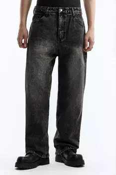 Джинсы широкие со средней посадкой