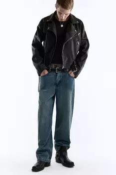 Джинсы широкие со средней посадкой