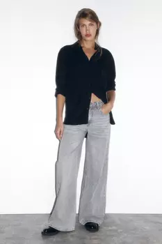 Джинсы широкие со средней посадкой