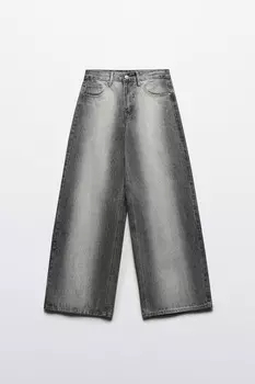 Джинсы широкие со средней посадкой