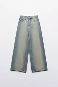 Джинсы широкие со средней посадкой