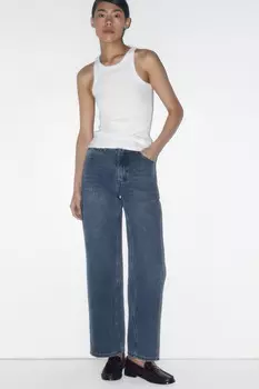 Джинсы широкие со средней посадкой