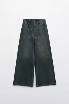 Джинсы широкие со средней посадкой