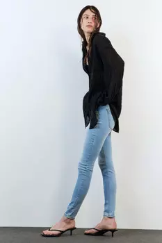 Джинсы skinny облегающие с высокой посадкой