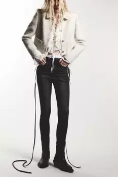 Джинсы skinny облегающие с высокой посадкой