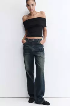 Джинсы straight fit прямые с тинтом