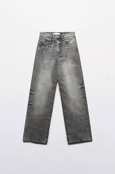 Джинсы straight fit прямые с высокой посадкой