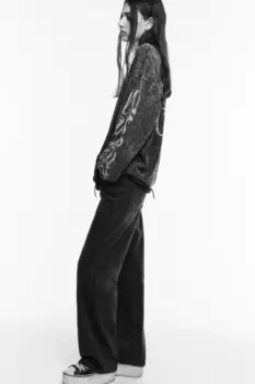 Джинсы straight fit прямые со средней посадкой